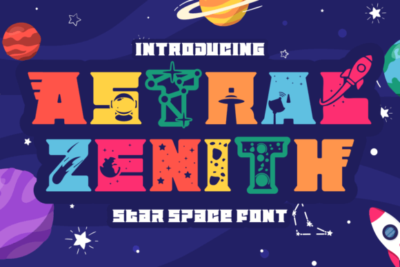 Astral Zenith: A Cosmic Font for Business