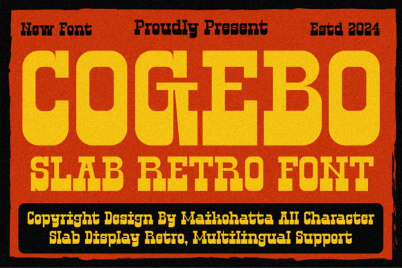 Cogebo: A Bold Slab Serif Font