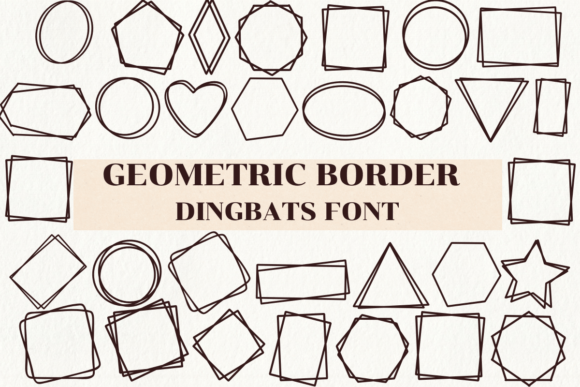 Geometric Border Font