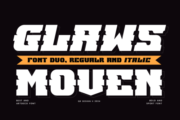Glaws Moven: Bold Font for Dynamic Designs