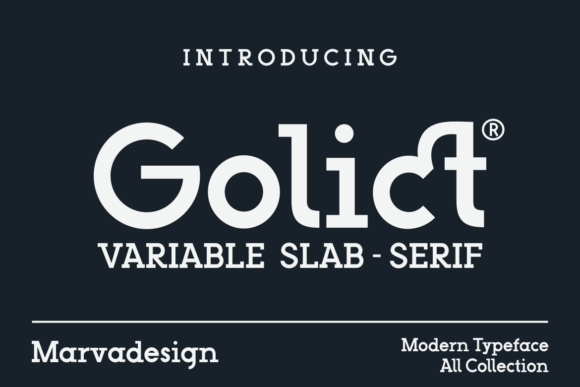 Golict: A Bold Slab Serif Font