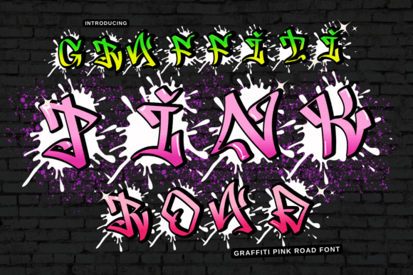 Graffiti Pink Road: A Bold Typographic Statement