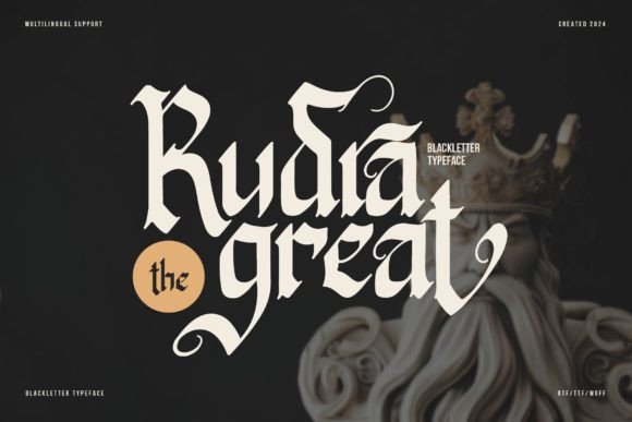 Rudra Great: A Bold Blackletter for Powerful Branding