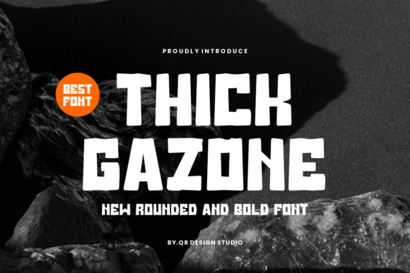Thick Gazone: Bold Font for Creative Web Design